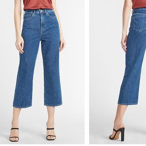 Express High Waisted Wide Leg Cropped Jeans
